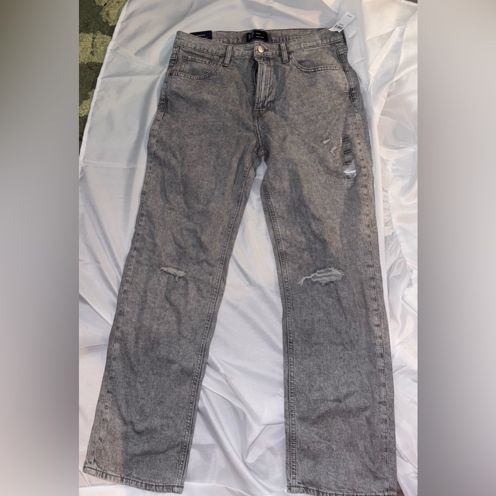 GAP Gray 90s loose Jeans with Distressed Details